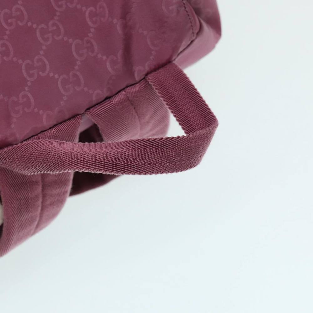 GUCCI GG Canvas Backpack Nylon Purple Silver 406361 Auth 86158 - Picture 7 of 16